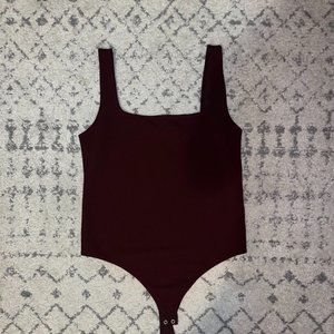 Burgandy Tank Express Bodysuit